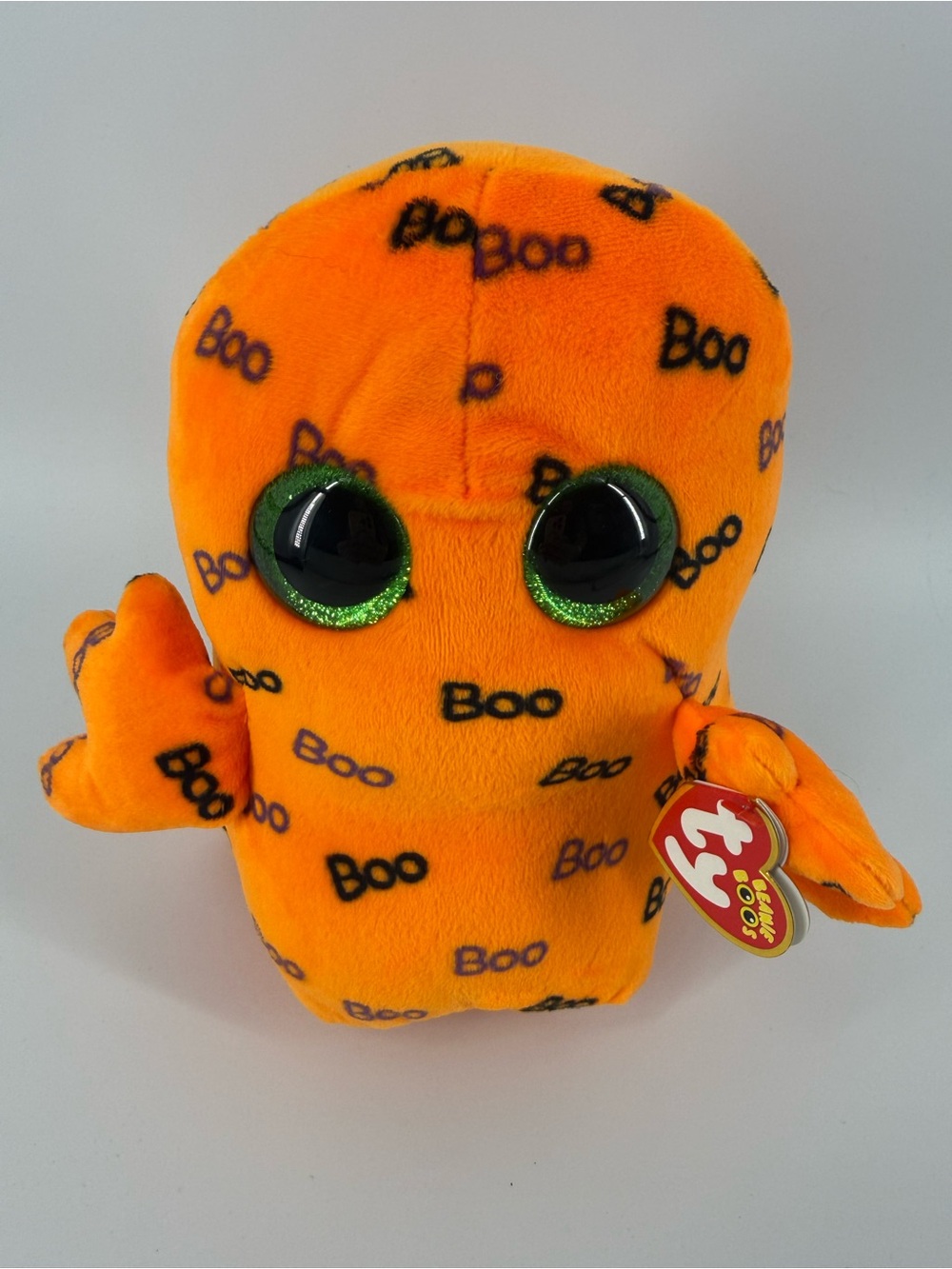 TY Beanie Boos Ghoulie Orange Ghost 9" Medium Halloween Plush Stuffed Animal New